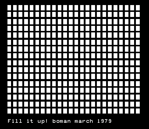 Fill it up!, Arild Boman, 1979 (Reconstruction Mai van Ingen, 2026)